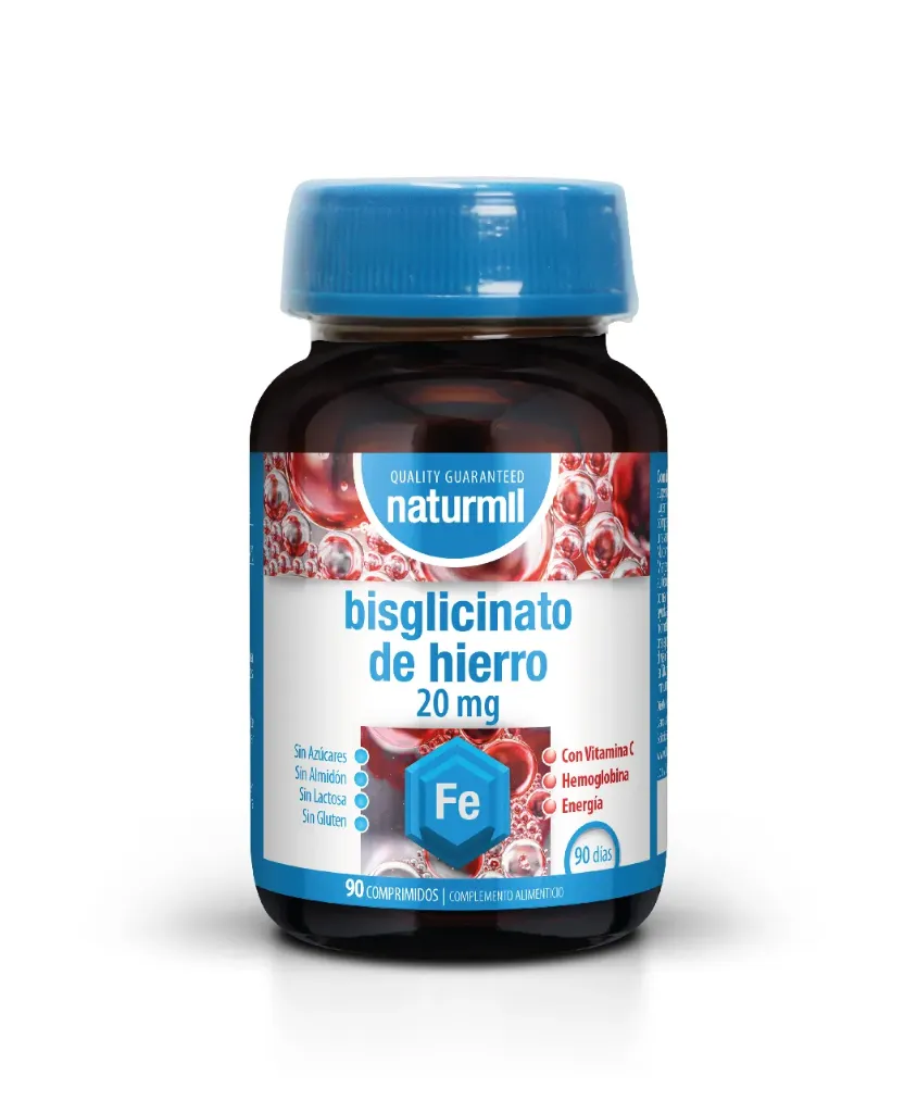Bisglicinato de Hierro 20mg 90 Comprimidos
